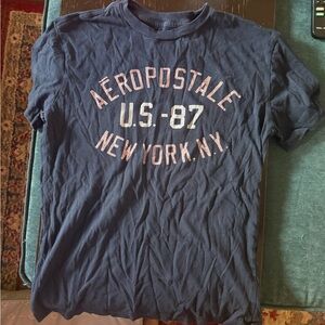 Aeropostale Blue Short Sleeve Tee with Vintage Graphic
